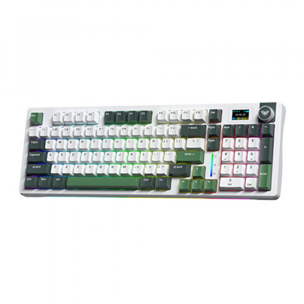 Bàn phím cơ AULA S98 Pro 3 Mode Tropical Forest Greywood V4 switch