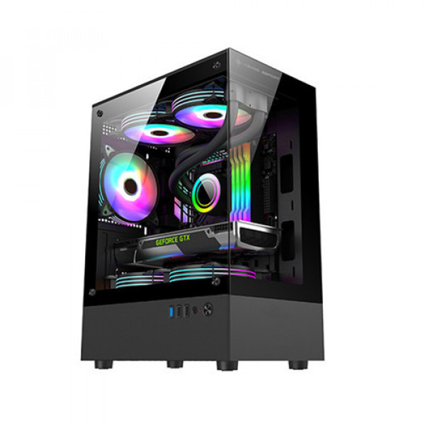 Vỏ Case KENOO ESPORT MK100 ( Case Bể Cá, Màu Đen, Matx)