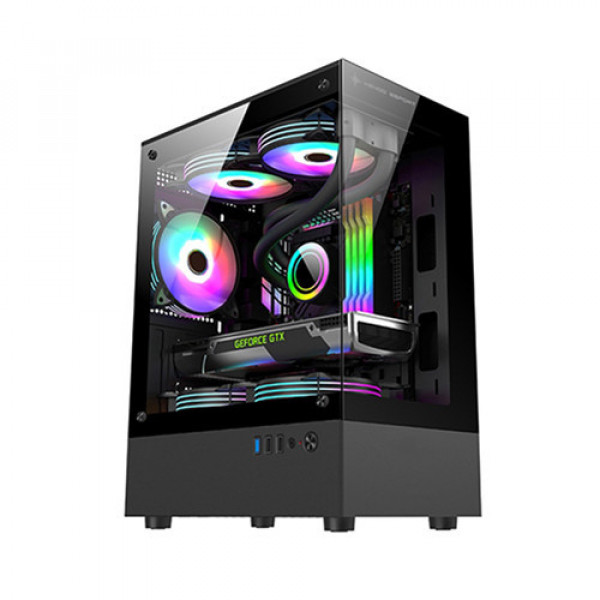 Vỏ Case KENOO ESPORT MK100 ( Case Bể Cá, Màu Đen, Matx)