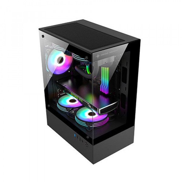 Vỏ Case KENOO ESPORT MK100 ( Case Bể Cá, Màu Đen, Matx)