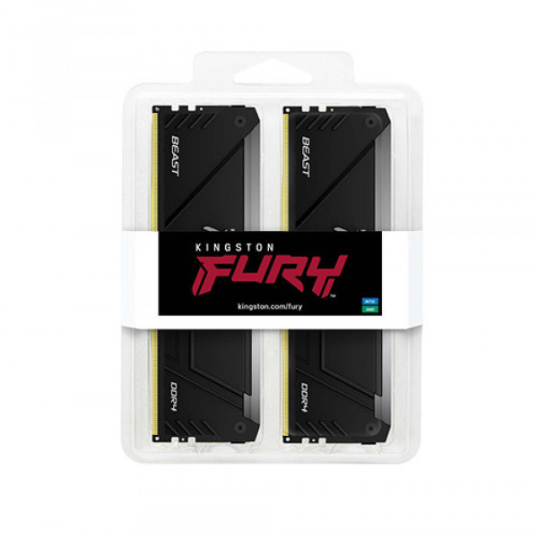 Ram Kingston FURY Beast RGB 16GB (2x8GB) DDR4 3200MHz (KF432C16BB2AK2/16)