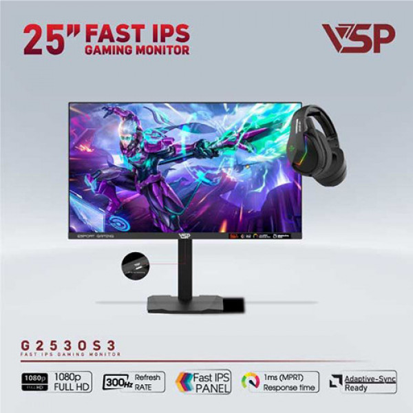 Màn hình VSP G2530S3 (24.5 inch | FHD | Fast IPS | 300Hz | 1ms)