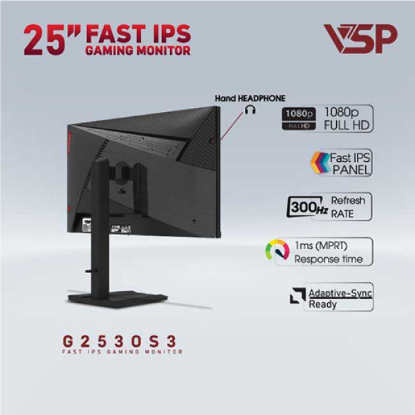 Màn hình VSP G2530S3 (24.5 inch | FHD | Fast IPS | 300Hz | 1ms)