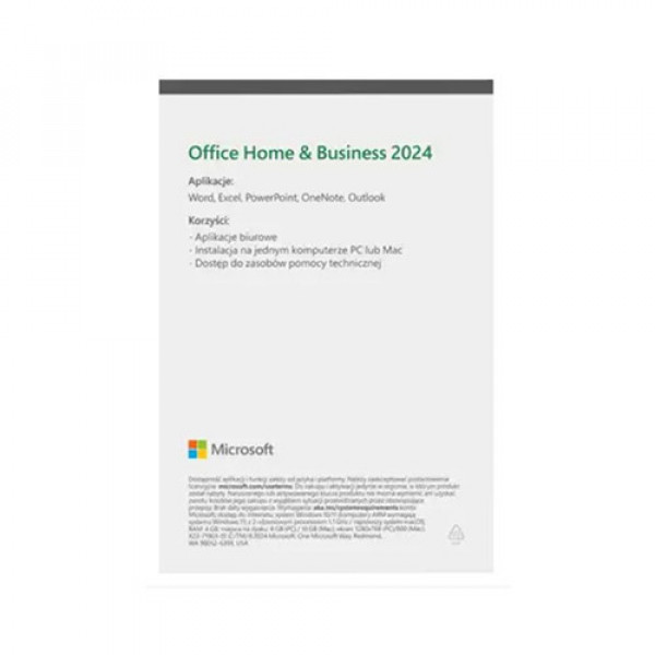 Phần mềm Microsoft Office Home & Business 2024 English APAC EM Medialess (EP2-06630) FPP/Box