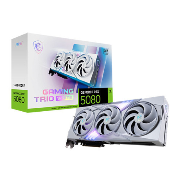 VGA MSI RTX 5080 16GB GAMING TRIO OC WHITE