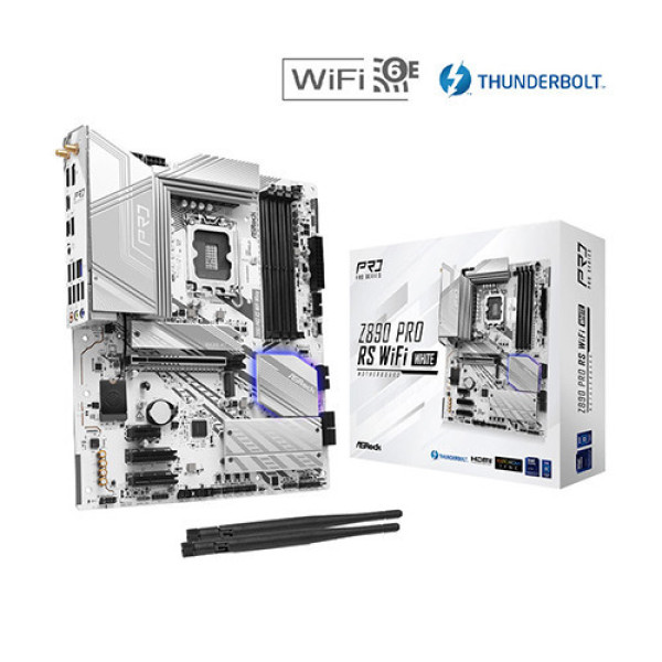 Mainboard Asrock Z890 Pro RS WiFi White DDR5 (Wifi+Bluetooth+Thunderbolt 4)