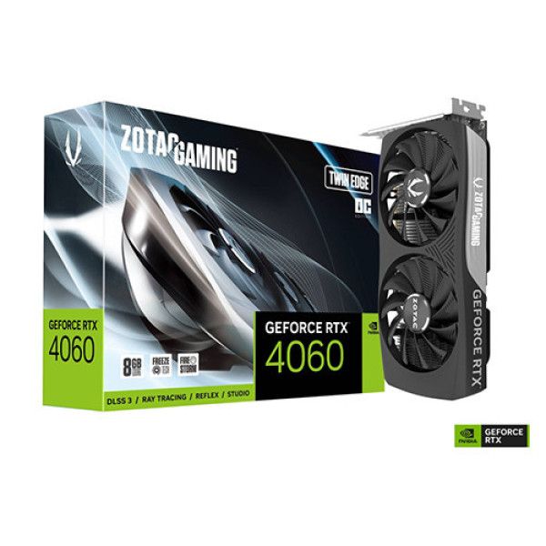 VGA ZOTAC GAMING GeForce RTX 4060 8GB Twin Edge OC Black (ZT-D40600H-10M)