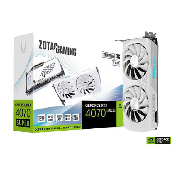 VGA ZOTAC GAMING GeForce RTX 4070 SUPER TWIN EDGE OC WHITE Edition 12GB GDDR6X (ZT-D40720Q-10M)