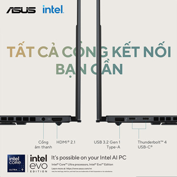 Laptop Asus Zenbook Duo OLED UX8406CA-PZ109WS (Ultra 9 285H | 32GB | 1TB | Intel® Arc™ Graphics | 14.0inch 3K OLED 120Hz | Bút cảm ứng | Bàn phím | Win 11 | Office | Xám)