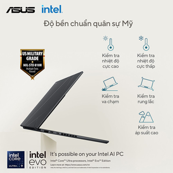 Laptop Asus Zenbook Duo UX8406CA-PZ109WS (Ultra 9 285H | 32GB | 1TB | Intel® Arc™ Graphics | 14.0inch 3K OLED 120Hz | Bút cảm ứng | Bàn phím | Win 11 | Office | Xám)