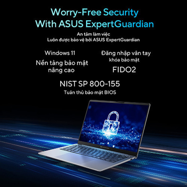 Laptop ASUS ExpertBook P5 P5405CSA-NZ0017W (Ultra 7 258V | 32GB | 1TB | Intel Arc 140V | 14 inch WQXGA | Win 11 | Xám)