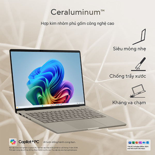 Laptop ASUS Zenbook A14 UX3407QA-QD299WS (Snapdragon® X  X1 26 100 | 16GB | 512GB | Qualcomm® Adreno™ GPU | 14inch WUXGA OLED | Win 11 | Office | Be)