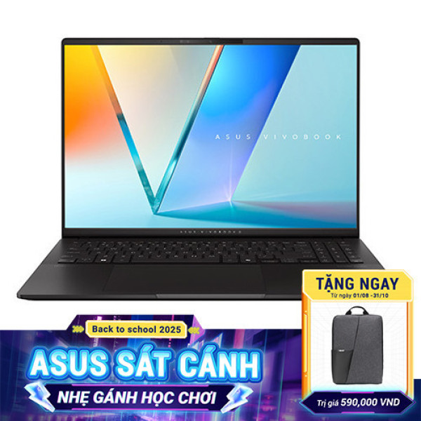 Laptop Asus Vivobook S 16 OLED M5606KA-RI016WS (Ryzen™ AI 7 350 | 24GB | 512GB | AMD Radeon™ Graphics | 16inch 3K OLED 120Hz | Win 11 | Office | Đen)