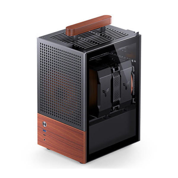 Vỏ Case JONSBO Mini T6 Black Wood (ITX, Đen)