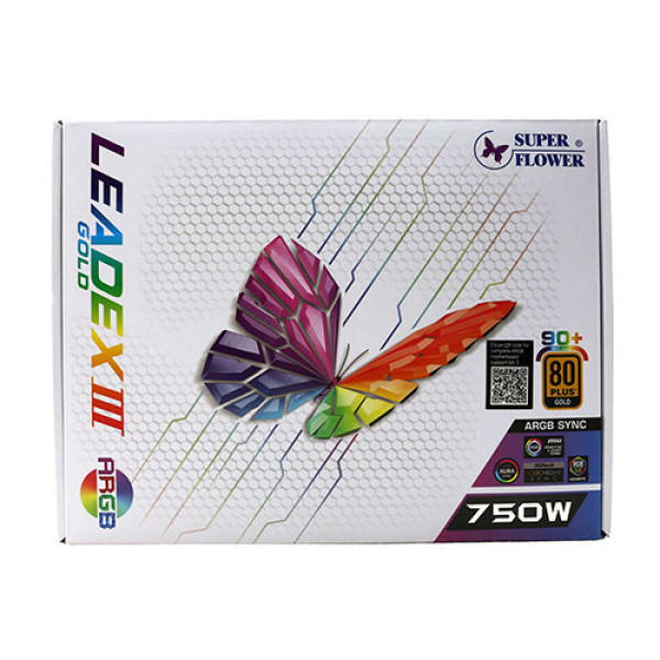 Nguồn máy tính SuperFlower LEADEX III Gold ARGB 750W White (SF-750F14RG)