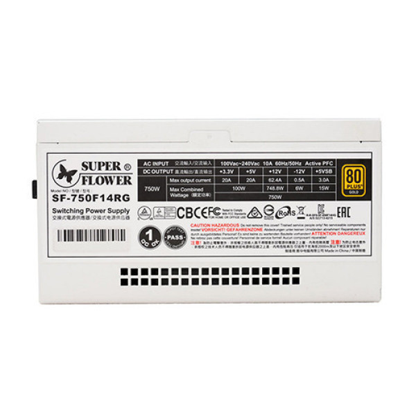 Nguồn máy tính SuperFlower LEADEX III Gold ARGB 750W White (SF-750F14RG)