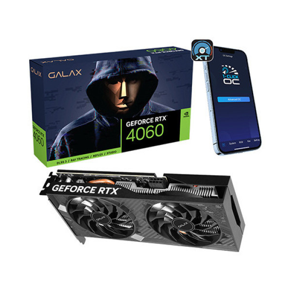 VGA GALAX GeForce RTX 4060 1-Click OC 2X V2 8GB GDDR6 (46NSL8MD9NXV)