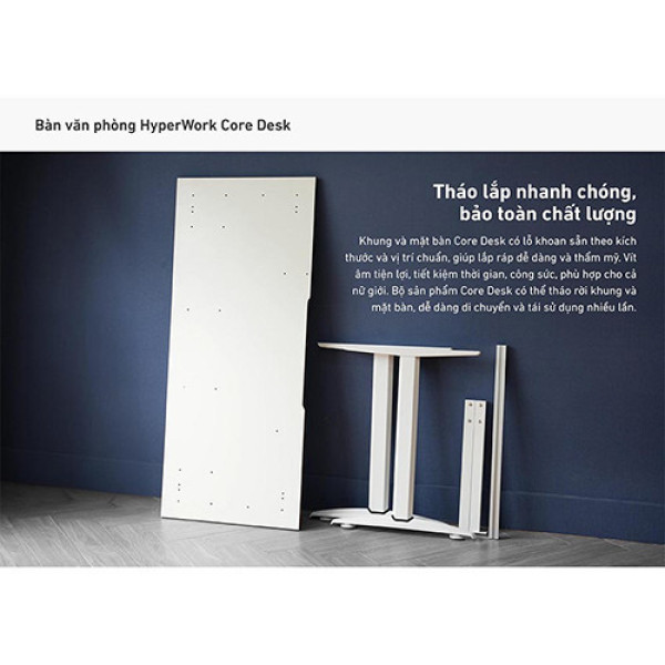 Khung bàn HyperWork Core Desk HPW-DK01-BLK-V1-1 Đen (Chưa bao gồm mặt bàn)