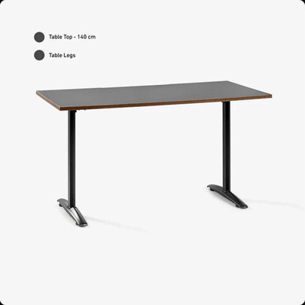 Mặt bàn 1m4 HyperWork Core Desk HPW-TT02-BLK Đen V1 (Chưa bao gồm khung bàn)