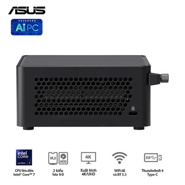 PC Mini Asus NUC 14 Pro Tall RNUC14RVHU700000I (Ultra 7 155H | 2xDDR5-5600 | 2xNVMe,SATA | Arc Graphics)