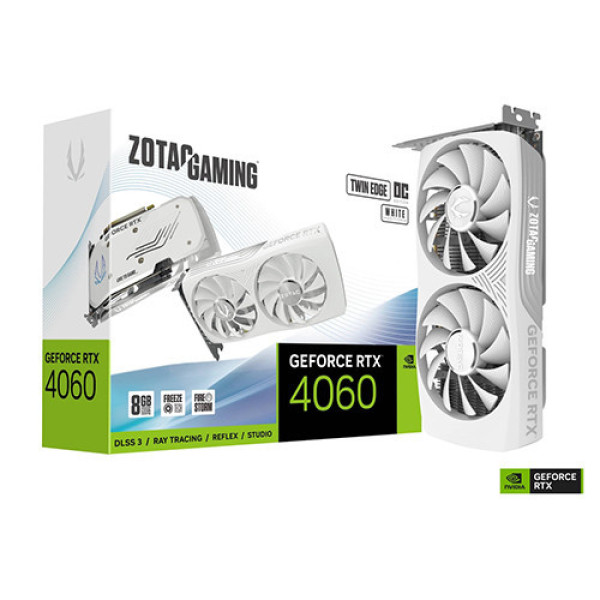 VGA ZOTAC GAMING GeForce RTX 4060 8GB Twin Edge OC White Edition (ZT-D40600Q-10M)