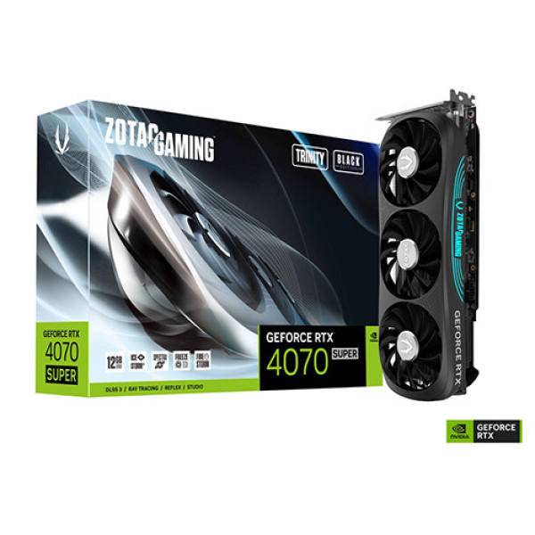 VGA ZOTAC GAMING GeForce RTX 4070 SUPER Trinity Black Edition 12GB GDDR6X (ZT-D40720D-10P)