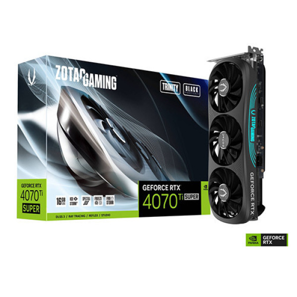 VGA ZOTAC GAMING GeForce RTX 4070 Ti SUPER Trinity Black Edition 16GB GDDR6X (ZT-D40730D-10P)