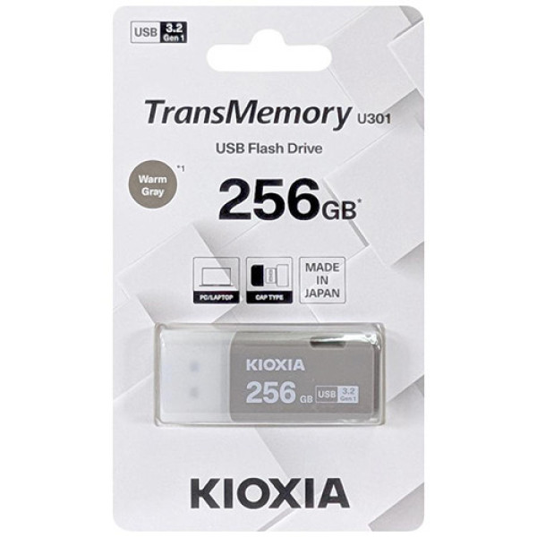 USB Kioxia TransMemory U301 256GB USB 3.2 Gen 1 Gray (LU301C256GG4)