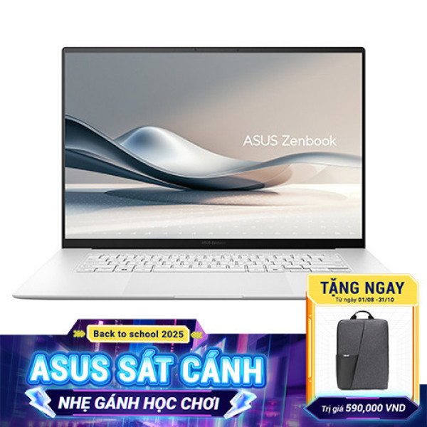 Laptop ASUS Zenbook S16 UM5606KA-RK127WS (Ryzen™ AI 7 350 | 24GB | 1TB | AMD Radeon™ Graphics | 16 inch 3K OLED | Win 11 | Office | Trắng) 
