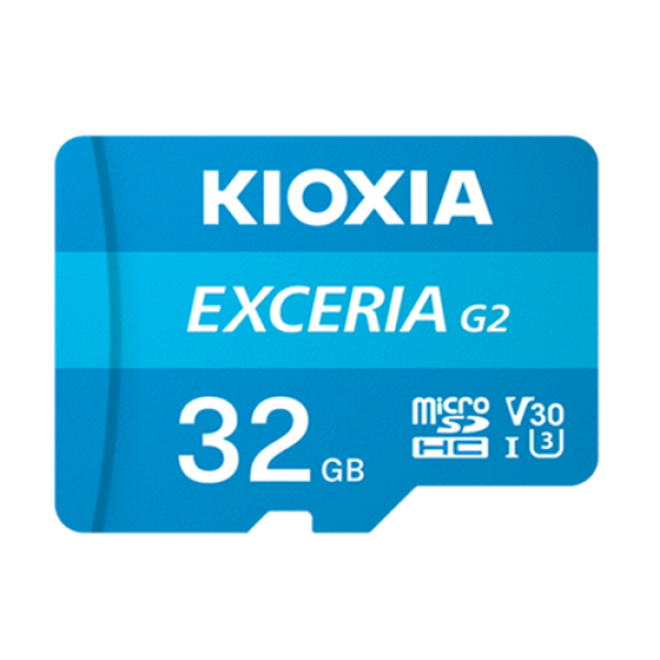 Thẻ nhớ Kioxia Exceria CL10 UHS-I U3 V30 4K A1 32GB With Adapter (G2) (LMEX2L032GG2)