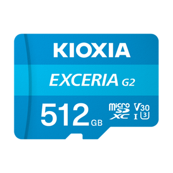Thẻ nhớ Kioxia Exceria CL10 UHS-I U3 V30 4K A1 512GB With Adapter (G2) (LMEX2L512GG2)