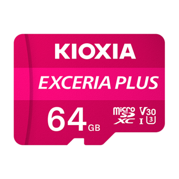 Thẻ nhớ Kioxia Exceria PLUS CL10 U3 V30 A1 64GB (LMPL1M064GG2)