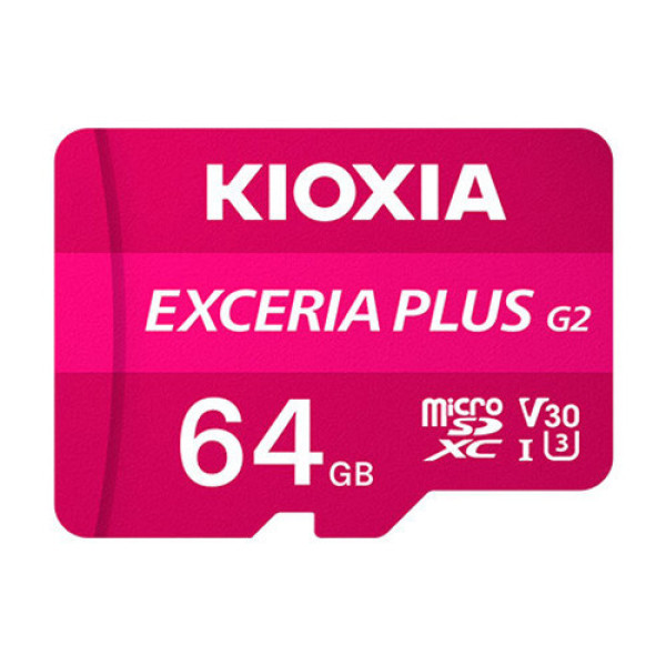 Thẻ nhớ Kioxia Exceria  PLUS CL10 UHS-I U3 V30 4K A1 64GB (G2) (LMPL2M064GG2)