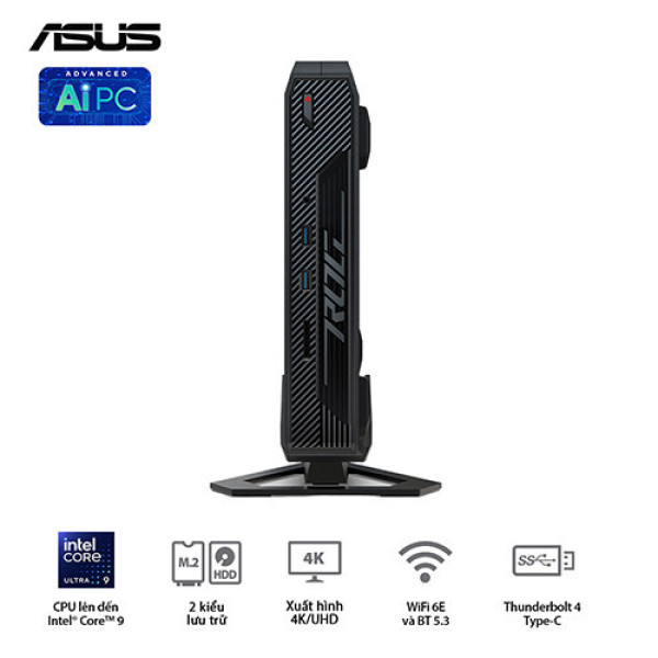 PC Mini ASUS ROG NUC RNUC14SRKU9189A0I (Ultra 9 185H | Ram 32GB | SSD 1TB |  RTX 4070 | Win 11)
