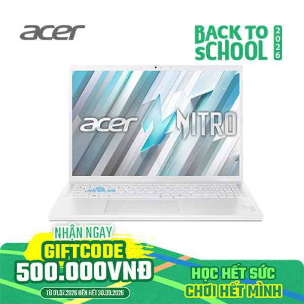 Acer Gaming Nitro Lite 16 NL16-71G-71UJ NH.D59SV.002 (Core™ i7-13620H | 16GB | 512GB | RTX 3050 | 16 inch FHD+ 165Hz | Win 11 | Trắng)