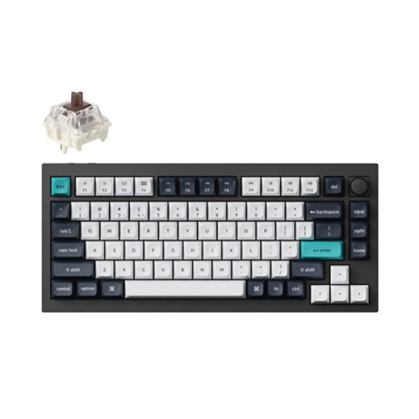 Bàn phím cơ không dây Keychron Q1M-M3 Q1 Max Brown Switch Knob Version