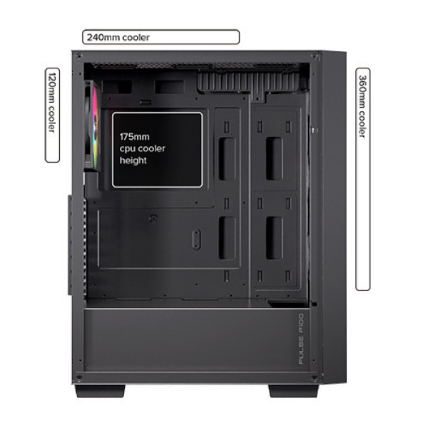Vỏ Case EINAREX P100 RGB Black