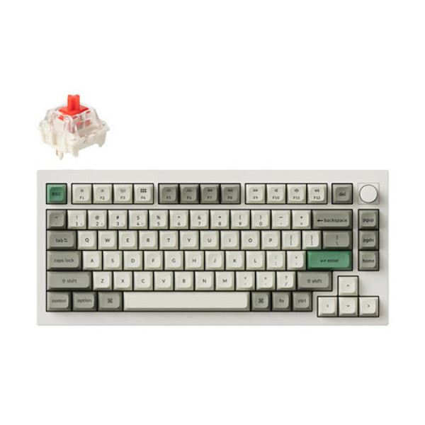 Bàn phím cơ không dây Keychron Q1M-P1 Q1 Max Red Switch Knob Version White