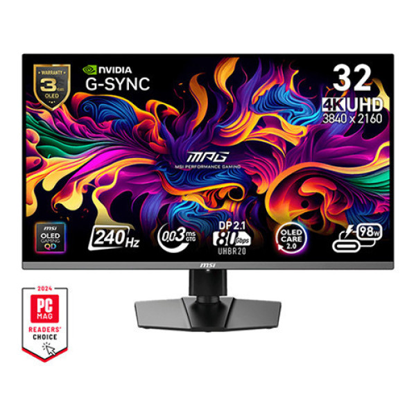 Màn hình MSI MPG 322URX QD-OLED (31.5 Inch | 4K UHD | QD-OLED | 240Hz | 0.03ms)