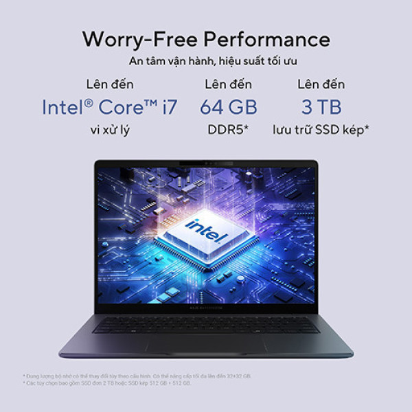 Laptop ASUS ExpertBook P3 P3405CVA-NZ0077W (Core™ i7-13620H | 16GB | 512GB | Intel UHD Graphics | 14.0inch WQXGA 144Hz | Win11 | Xám)
