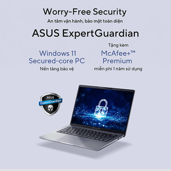 Laptop ASUS ExpertBook P3 P3405CVA-NZ0077W (Core™ i7-13620H | 16GB | 512GB | Intel UHD Graphics | 14.0inch WQXGA 144Hz | Win11 | Xám)