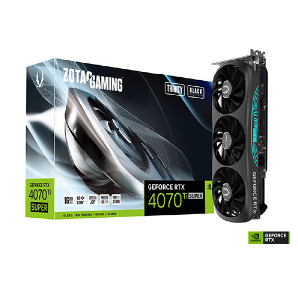 VGA ZOTAC GAMING GeForce RTX 4070 Ti SUPER Trinity Black Edition 16GB (ZT-D40730D-10P)