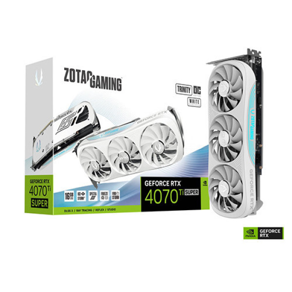 VGA ZOTAC GAMING GeForce RTX 4070 Ti SUPER Trinity OC White Edition 16GB (ZT-D40730Q-10P)