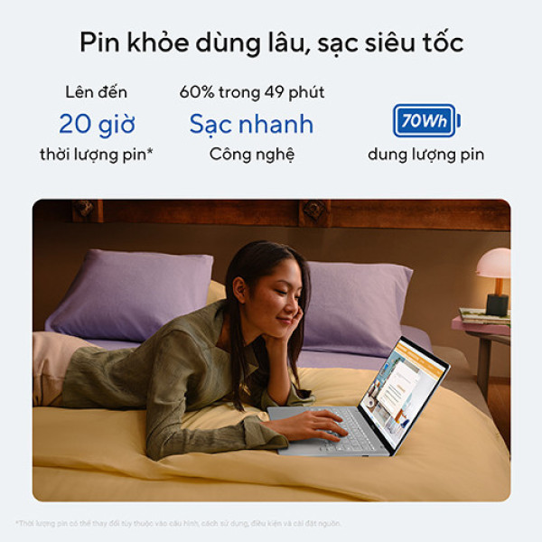Laptop ASUS Vivobook S14 S3407CA-LY095WS (Ultra 5 225H | 16GB | 512GB |  Intel® Graphics | 14inch WUXGA | Win 11 | OfficeHS24 | Xám)