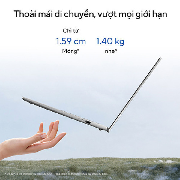 Laptop ASUS Vivobook S14 S3407CA-LY095WS (Ultra 5 225H | 16GB | 512GB |  Intel® Graphics | 14inch WUXGA | Win 11 | OfficeHS24 | Xám)