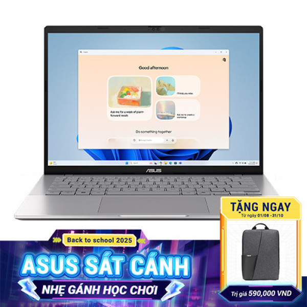 Laptop ASUS Vivobook S14 S3407VA-LY046W (Core™ i5-13420H | 16GB | 512GB | Intel® UHD Graphics | 14inch WUXGA | Win 11 | Bạc)