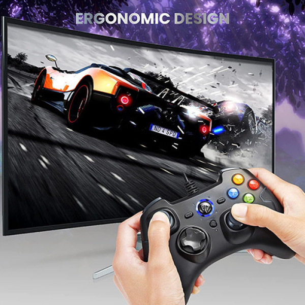 Tay cầm chơi game EasySMX 9100 Pro Gaming Màu Đen (cho PS3/PC Windows/Android)