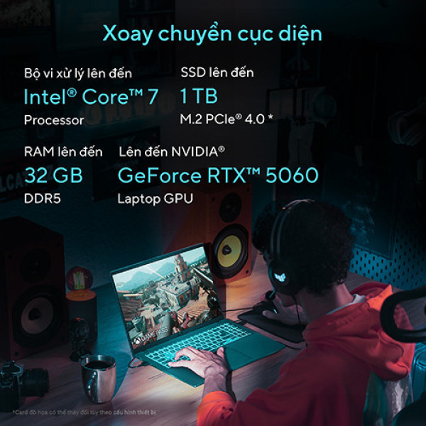 Laptop ASUS Gaming V16 V3607VM-RP044W (Core™ 7 240H | 16GB | 1TB | RTX 5060 | 16inch WUXGA 144Hz | Win 11 | Đen)