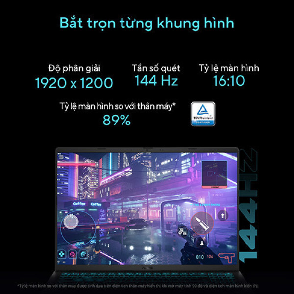 Laptop ASUS Gaming V16 V3607VM-RP044W (Core™ 7 240H | 16GB | 1TB | RTX 5060 | 16inch WUXGA 144Hz | Win 11 | Đen)