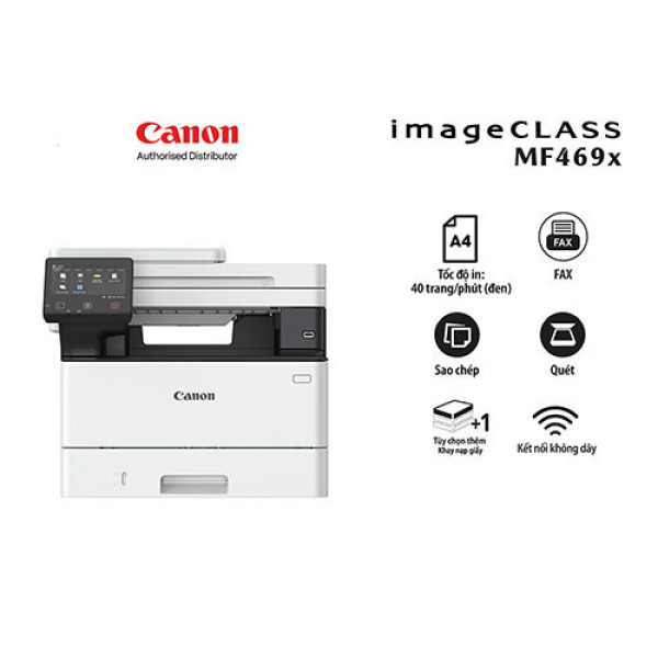 Máy in laser đen trắng đa năng Canon MF469x (In đảo mặt| Copy | Scan| ADF| Fax| A4| A5 USB| LAN| WIFI)